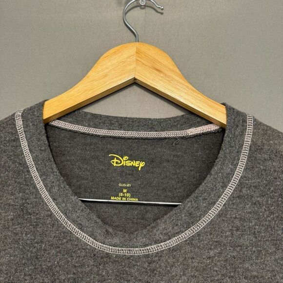 Disney Women’s Grey Long Sleeve Stretch Shirt Size Medium Micky Mouse Graphic - Picture 4 of 10